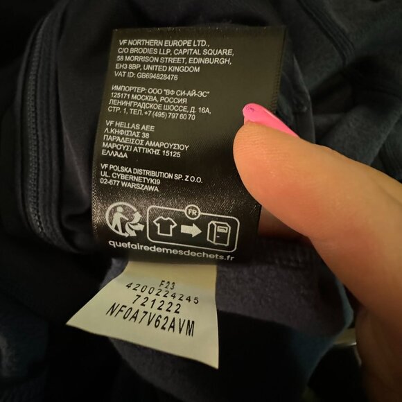 The North Face Skyline Jacket Womens M Fleece Navy Blue Full Zip Logo Soft - Picture 5 of 11